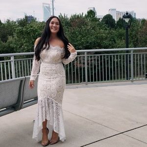 Vici Dolls White Lace Trumpet Dress